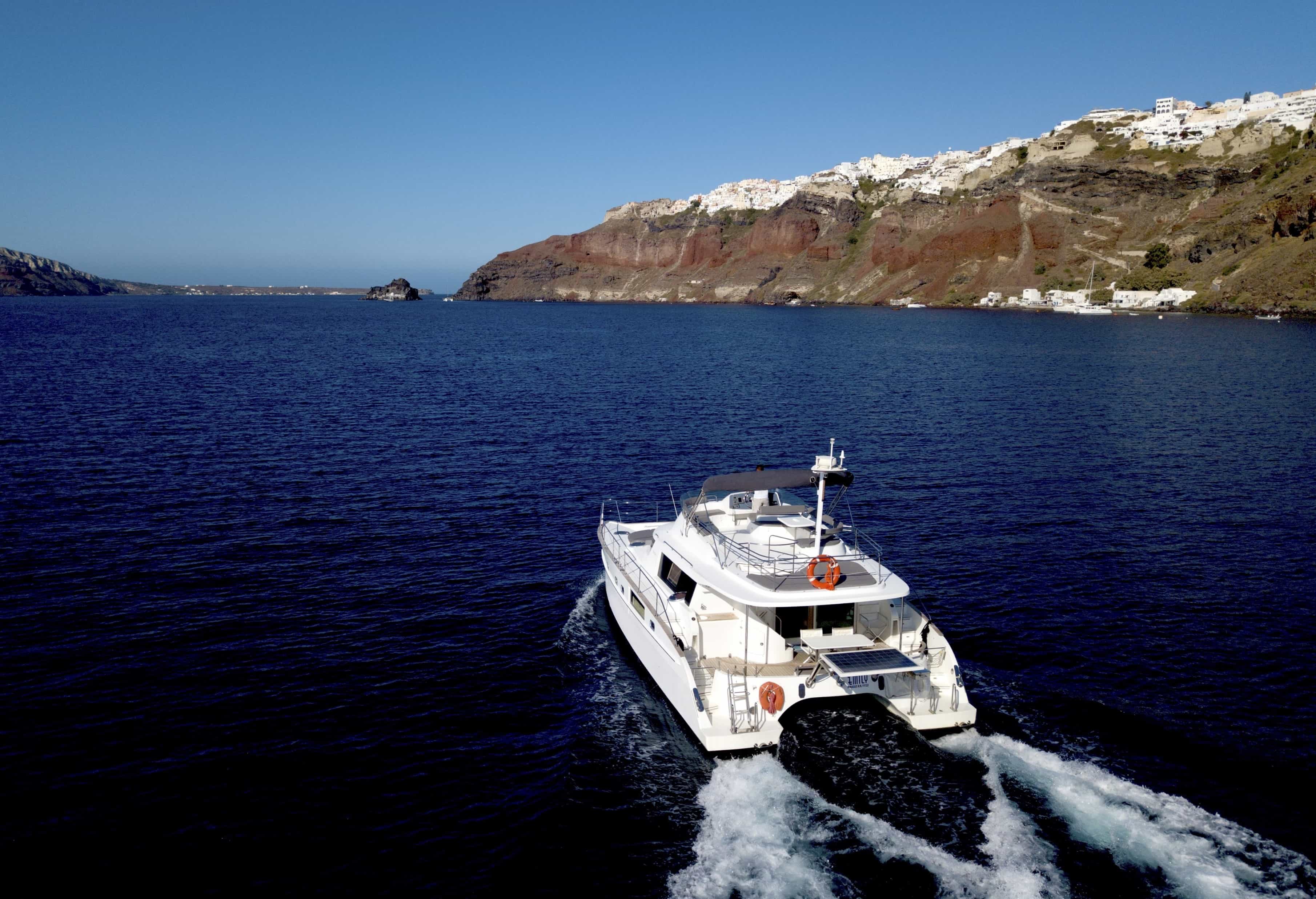 Santorini Sailing Private Cruise, Power Cat 46'