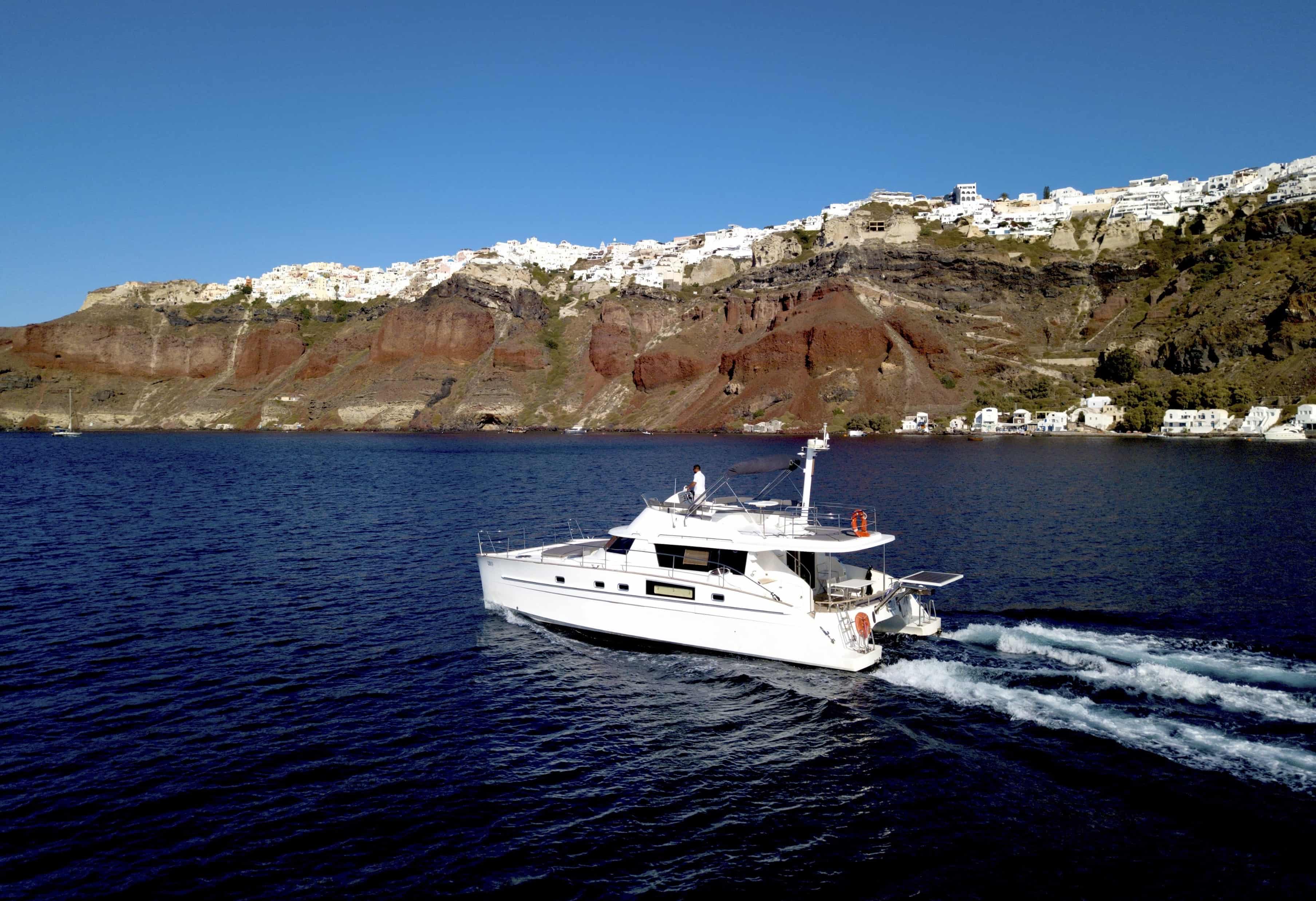 Santorini Sailing Private Cruise, Power Cat 46'