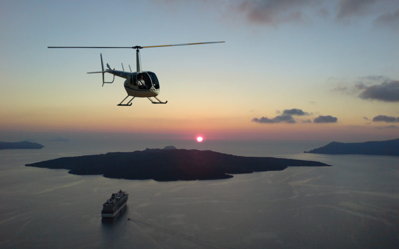 Santorini Helicopter Tour 30min Private