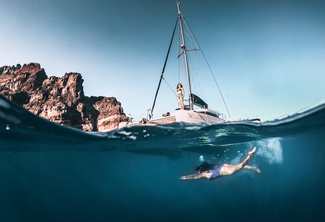 Santorini Sailing Private Cruise, Lagoon 40 